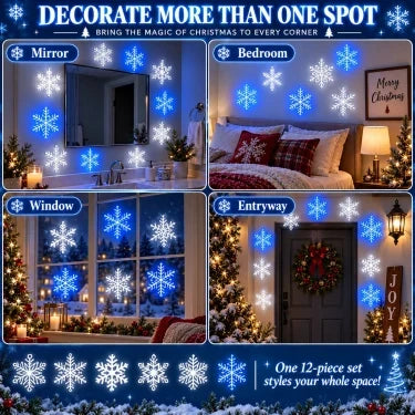 ❄️ 24PCS LED Snowflake Wall Lights