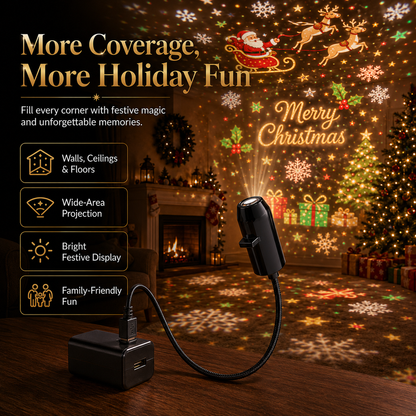 Plug-&-Play HD Christmas Projector