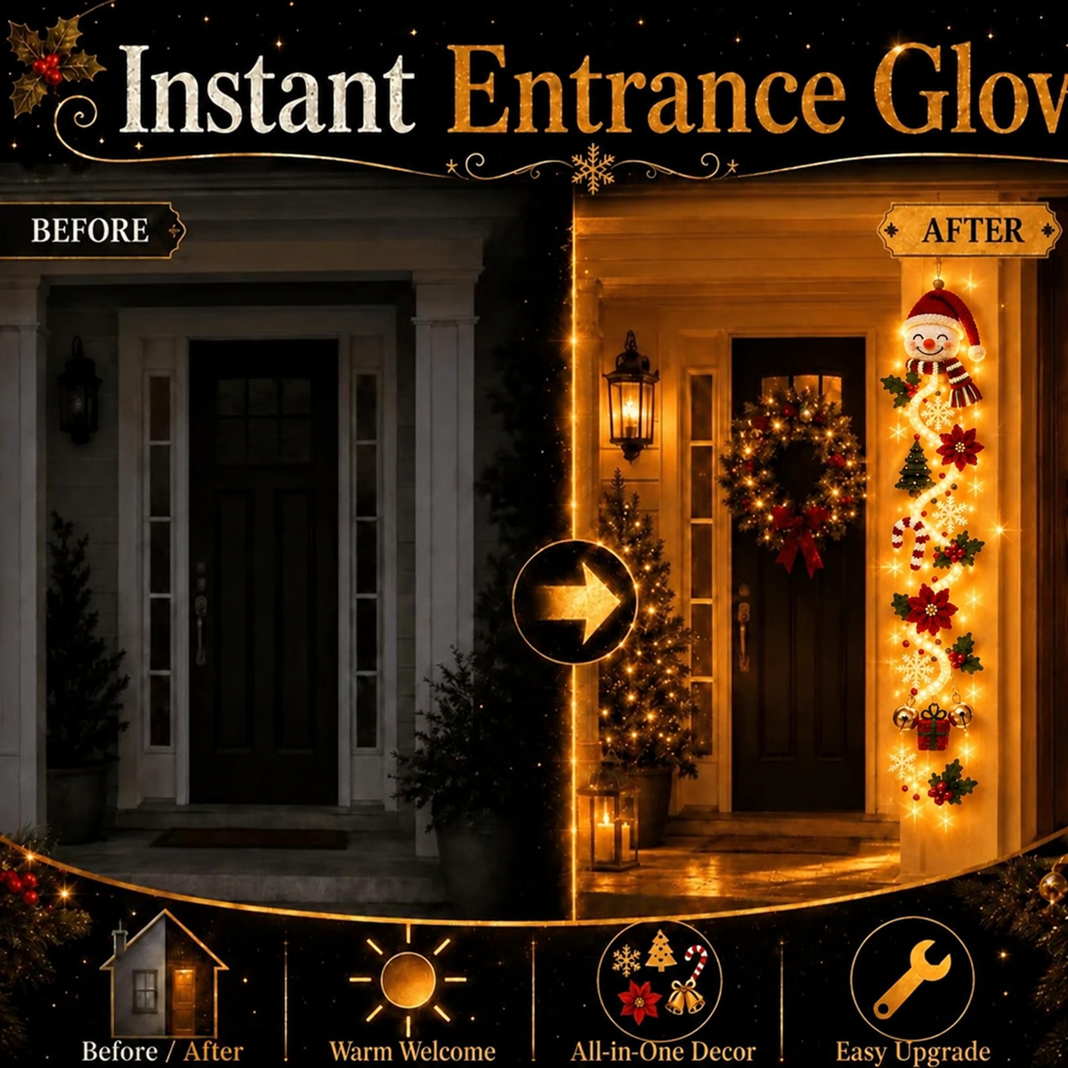 🎄Glowing Christmas Door Hanger